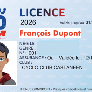 Nouvelle licence ou renouvellement FSGT 2026