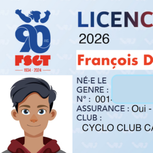 Licence FSGT 2026